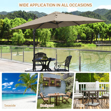 Load image into Gallery viewer, 10 x 10 Feet Patio Offset Cantilever Umbrella with Aluminum 360-degree Rotation Tilt-Brown
