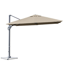 Load image into Gallery viewer, 10 x 10 Feet Patio Offset Cantilever Umbrella with Aluminum 360-degree Rotation Tilt-Brown

