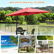 Load image into Gallery viewer, 10 x 10 Feet Patio Offset Cantilever Umbrella with Aluminum 360-degree Rotation Tilt-Orange
