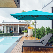 Load image into Gallery viewer, 10 x 10 Feet Patio Offset Cantilever Umbrella with Aluminum 360-degree Rotation Tilt-Turquoise
