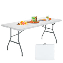 Load image into Gallery viewer, 6&#39; Folding Portable Plastic Outdoor Camp Table
