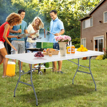 Load image into Gallery viewer, 6&#39; Folding Portable Plastic Outdoor Camp Table
