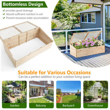 Load image into Gallery viewer, Raised Garden Bed Mobile Elevated Wooden Planter Box with Wheels Trellis Shelf
