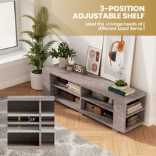 Load image into Gallery viewer, TV Stand Modern Wood Storage Console Entertainment Center-Gray
