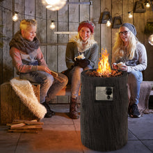 Load image into Gallery viewer, 16 Inch Auto-Ignition Patio Gas Fire Pit with Waterproof Protective Cover-Black
