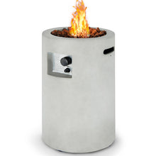 Load image into Gallery viewer, 16 Inch Auto-Ignition Patio Gas Fire Pit with Waterproof Protective Cover-Gray

