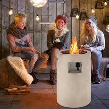 Load image into Gallery viewer, 16 Inch Auto-Ignition Patio Gas Fire Pit with Waterproof Protective Cover-Gray
