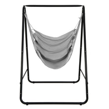 Load image into Gallery viewer, Hanging Padded Hammock Chair with Stand and Heavy Duty Steel-Gray
