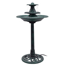 Load image into Gallery viewer, Reward-3 Tiers Outdoor Bird Decor Pedestal Water Fountain with Pump
