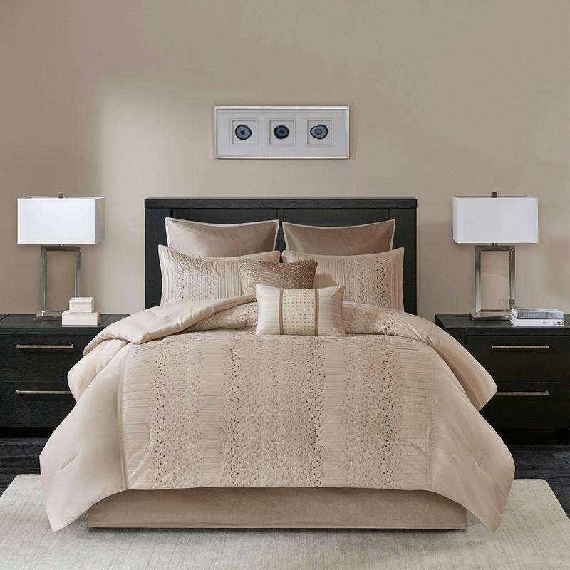 Madison Park 8 Piece Embroidered Comforter Set - Cal King Mp10-4690