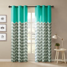 Load image into Gallery viewer, Chevron Printed Grommet Top Panel Pair -84" Panel ID40-555 By Olliix

