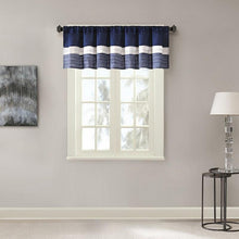 Load image into Gallery viewer, Madison Park Amherst Polyoni Pintuck Window Valance -50X18&quot; MP41-2231 By Olliix
