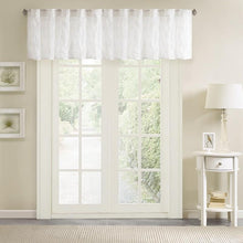 Load image into Gallery viewer, Madison Park Gemma Sheer Embroidered Window Valance -50X18&quot; MP41-2096 By Olliix
