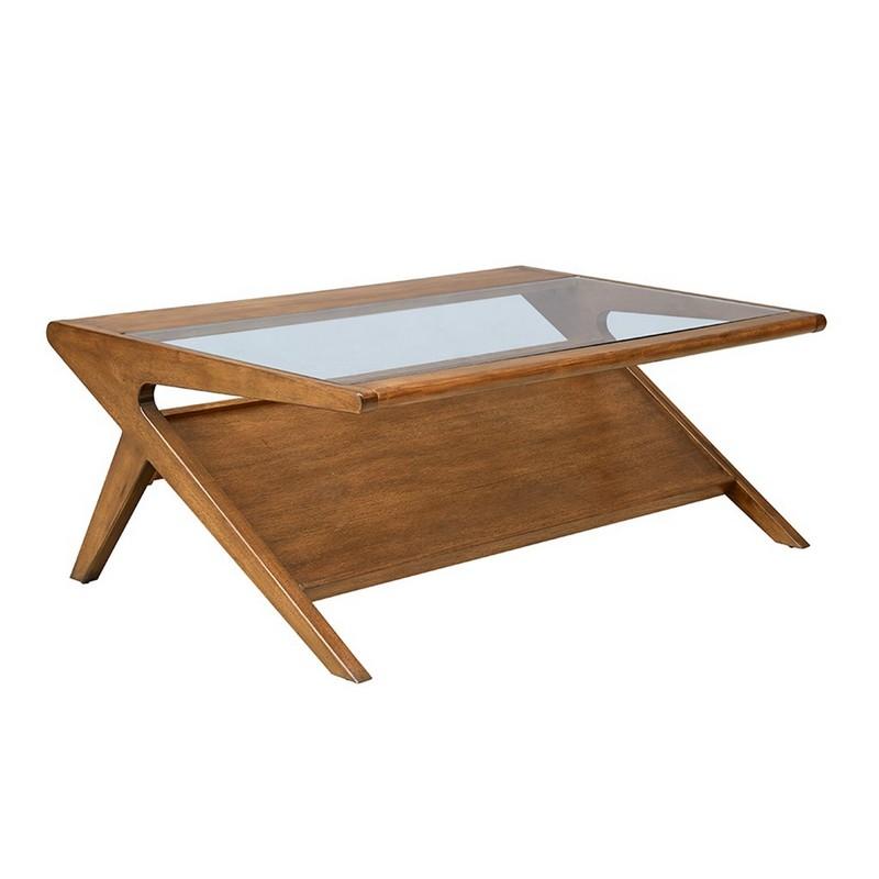 Ink Ivy Rocket Coffee Table With Tempered Glass IIF17-0045 By Olliix