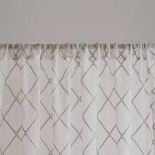 Load image into Gallery viewer, Madison Park Irina Diamond Sheer Window Curtain -84" Panel MP40-2010 By Olliix
