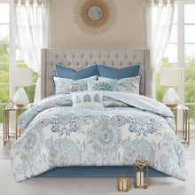Load image into Gallery viewer, Madison Park Isla 8 Piece Cotton Printed Reversible Comforter Set By Olliix
