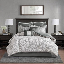 Load image into Gallery viewer, Madison Park Odette 8 Piece Jacquard Comforter Set MP10-5885 By Olliix
