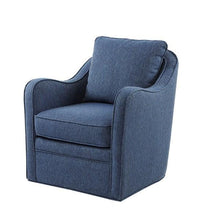 Load image into Gallery viewer, Madison Park Brianne Slub Weave Wide Seat Swivel Arm Chair MP103-0697 By Olliix

