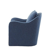 Load image into Gallery viewer, Madison Park Brianne Slub Weave Wide Seat Swivel Arm Chair MP103-0697 By Olliix
