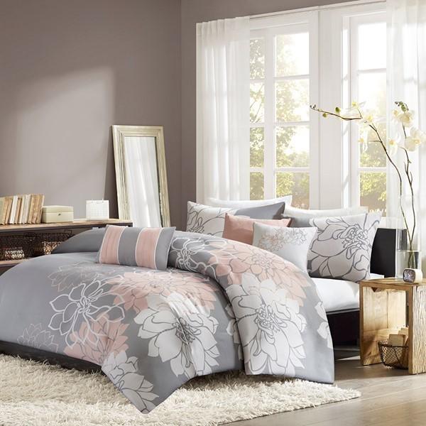 Madison Park Lola 6 Piece Printed Duvet Cover Set MP12-5674 By Olliix
