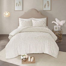 Load image into Gallery viewer, Madison Park Laetitia 3-Piece Cotton Chenille Medallion Duvet Cover Set By Olliix
