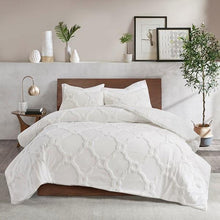 Load image into Gallery viewer, Madison Park Pacey Cotton Chenille Geometric Duvet Cover Set MP12-5991 By Olliix
