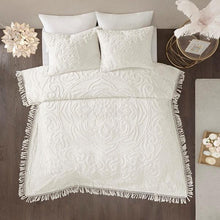 Load image into Gallery viewer, Madison Park Laetitia 3-Piece Cotton Chenille Medallion Fringe Coverlet Set By Olliix
