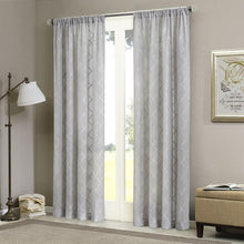 Load image into Gallery viewer, Madison Park Irina Diamond Sheer Window Curtain -95" Panel MP40-2334 By Olliix
