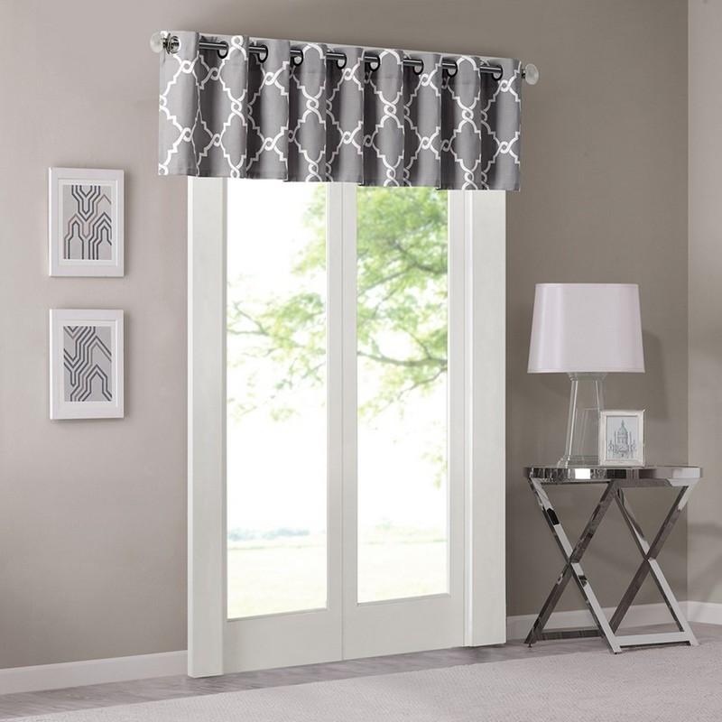 Madison Park Saratoga Fretwork Print Valance -50X18