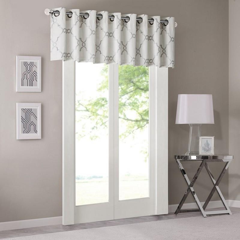 Madison Park Saratoga Fretwork Print Valance -50X18
