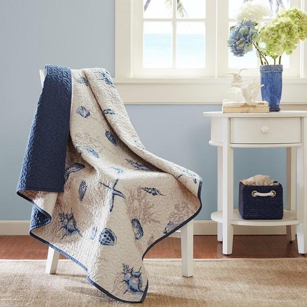 Madison Park Bayside Oversized Quilted Throw MP50-1970 By Olliix
