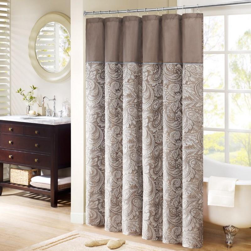 Madison Park Aubrey Polyester Jacquard Shower Curtain -72X72