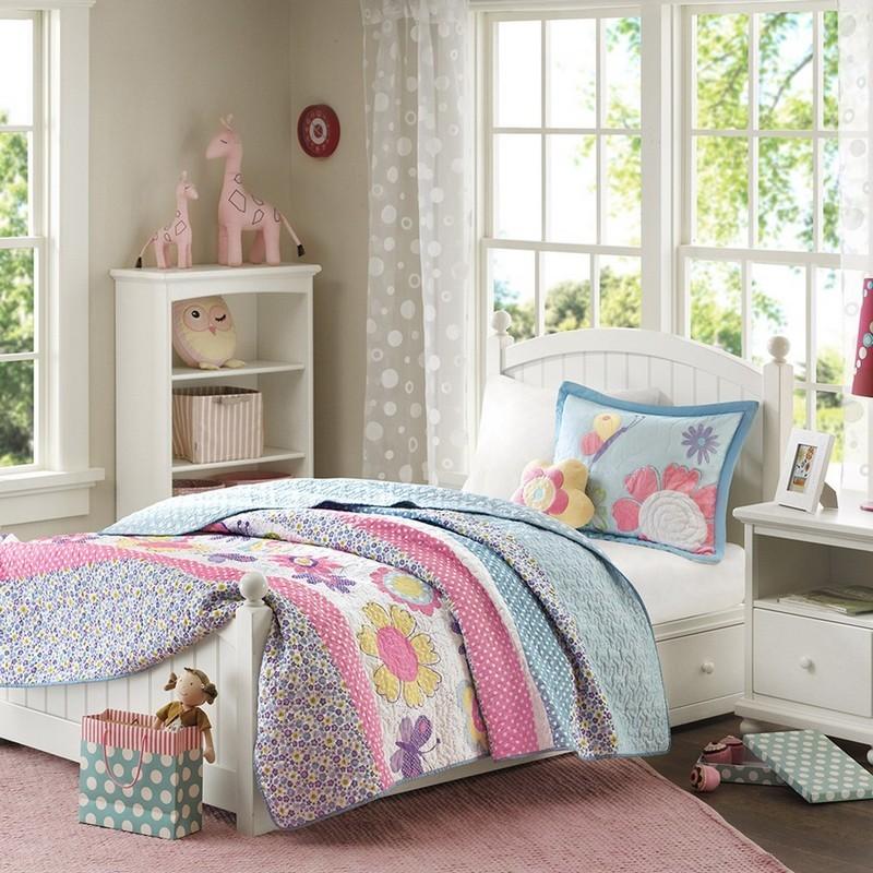 Mi Zone Kids Crazy Daisy Coverlet Set -Full/Queen MZK80-043 By Olliix