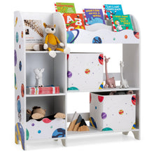 Load image into Gallery viewer, Kids Toy and Book Organizer Children Wooden Storage Cabinet with Storage Bins
