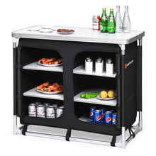 Load image into Gallery viewer, Outdoor Camping Cooking Table with Storage Organizer
