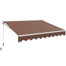 Load image into Gallery viewer, 10 x 8.2 Feet Retractable Awning with Easy Opening Manual Crank Handle-Brown
