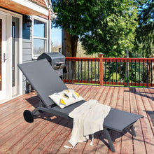 Load image into Gallery viewer, 6-Position Adjustable Fabric Outdoor Patio Recliner Chair-Gray
