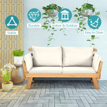Load image into Gallery viewer, Adjustable  Patio Convertible Sofa with Thick Cushion-White
