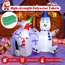 Load image into Gallery viewer, 6 Feet Christmas Decoration with 3 Lovable Polar Bears
