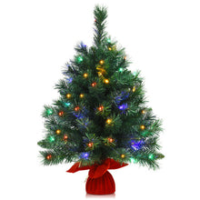 Load image into Gallery viewer, 26&quot; Pre-Lit Tabletop Artificial 8 Flash Modes Christmas Tree
