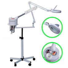 Load image into Gallery viewer, 5X Magnifying Lamp 2 in 1 Facial Steamer Hot Ozone Machine Spa Salon Beauty Pro
