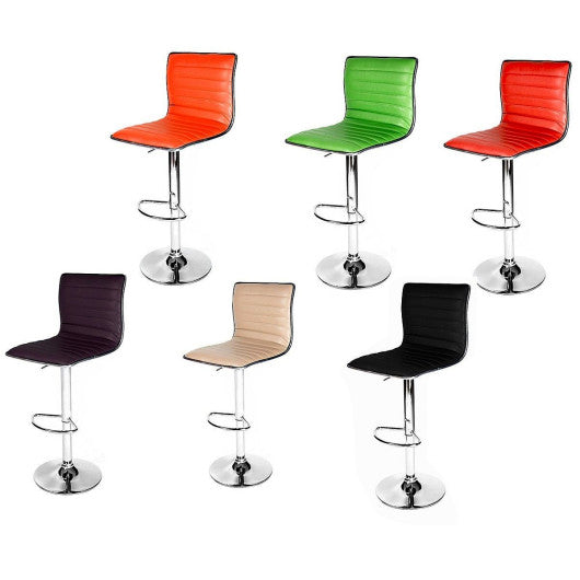 Swivel Bar Stool Modern Adjustable Height Metal Diner Seat Chair Hydraulic-1PC Green