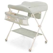 Load image into Gallery viewer, Baby Diaper Changing Table with Water Basin Wheel-Green
