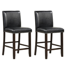 Load image into Gallery viewer, Set of 2 Bar Stools PVC Leather Counter Height Chairs for Kitchen Island
