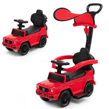 Load image into Gallery viewer, 3 In 1 Ride on Push Car Mercedes Benz G350 Stroller Sliding Car with Canopy-Red
