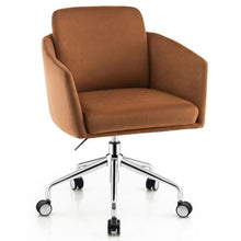Load image into Gallery viewer, Adjustable Home Office Chair Swivel Computer Chair Vanity Chair with Armrest-Coffee
