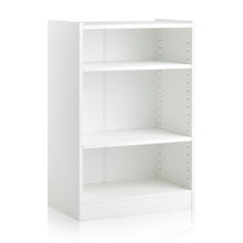 Load image into Gallery viewer, 3-Tier Bookcase Open Display Rack Cabinet with Adjustable Shelves-White
