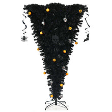 Load image into Gallery viewer, Upside Down 7 Feet Halloween Tree with 400 Purple LED Lights
