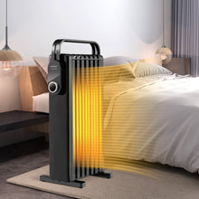 Load image into Gallery viewer, 1500W Electric Space Heater Oil Filled Radiator Heater with Foldable Rack-Black
