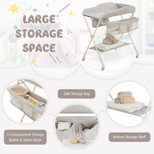 Load image into Gallery viewer, Baby Diaper Changing Table with Water Basin Wheel-Gray
